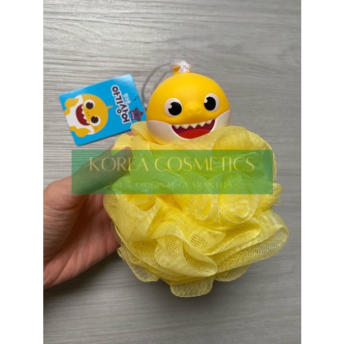 Pinkfong Baby Shark Soft Mesh Shower Puff Ball / Bola Jaring Mandi Anak