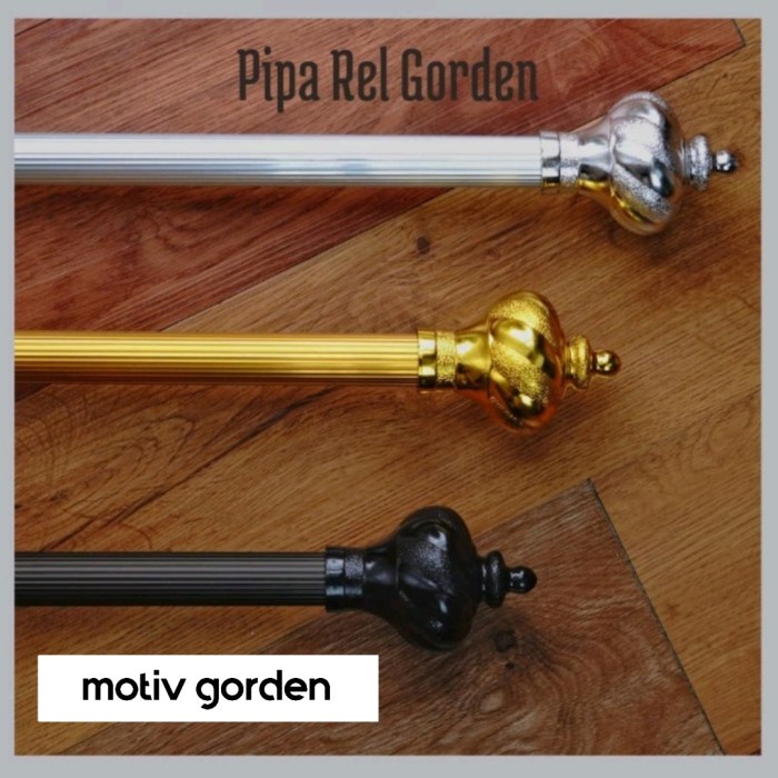 ADT- Besi Rel Gorden Jendela Minimalis Pipa Hordeng