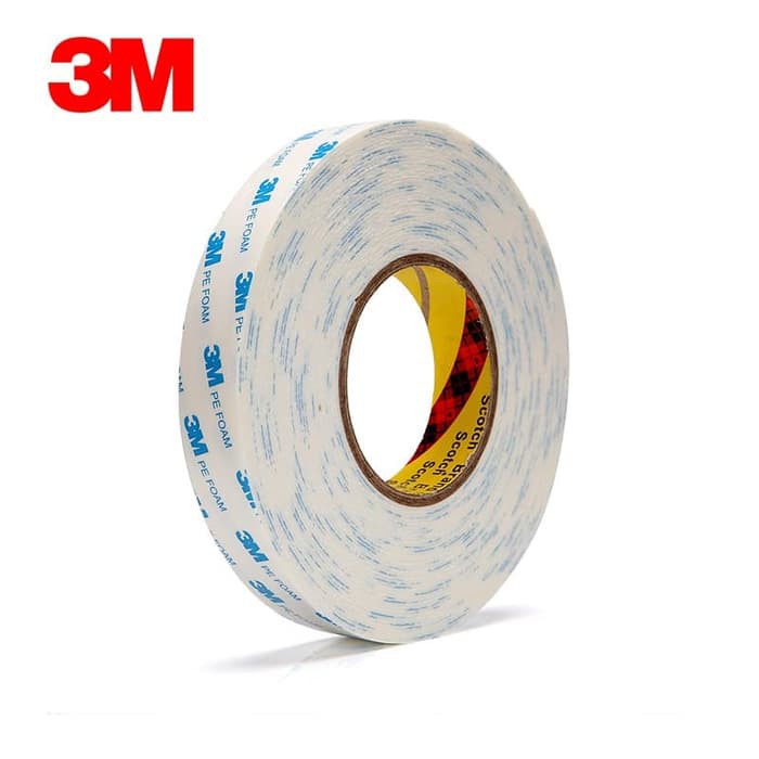 

iK! [TERMURAH] DOUBLE TAPE BUSA DOUBLE TIP BUSA FOAM PEREKAT SOLASI DOBEL TIP 20MMX4M GROSIR 3M