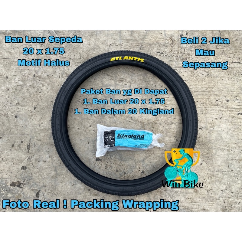 Ban Luar dan Ban Dalam Paket Ban Luar dan Ban Dalam Sepeda BMX, Mini, Lipat, Anak, MTB Ukuran 20 x