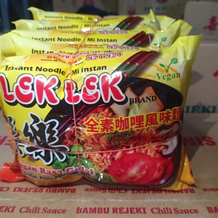 

Ready Mei Lek Lek Rasa Gulai Vegan Mie Instan Vegetarian