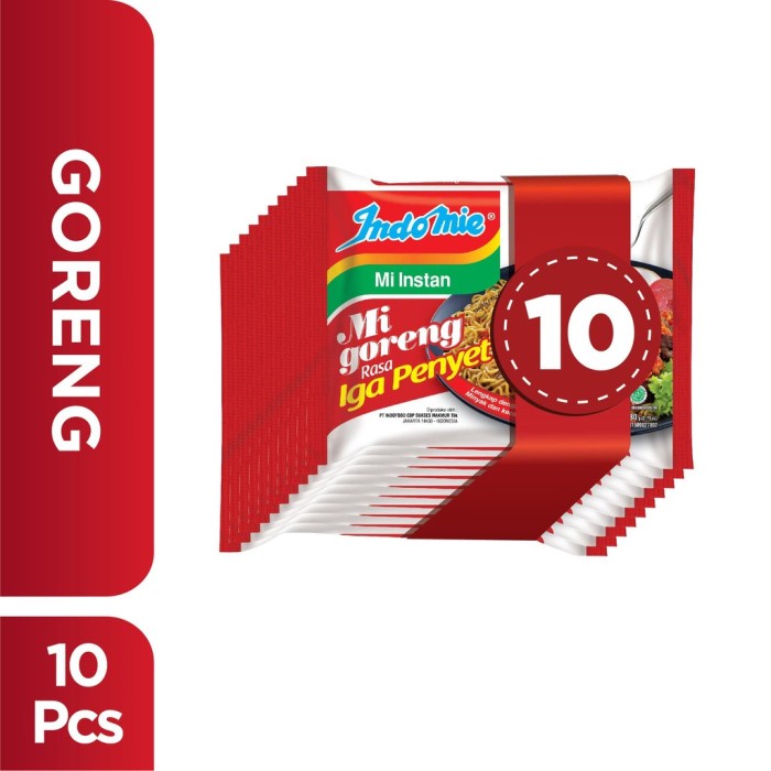 

Ready Indomie Goreng Iga Penyet Per 10 Pcs Mie Instan