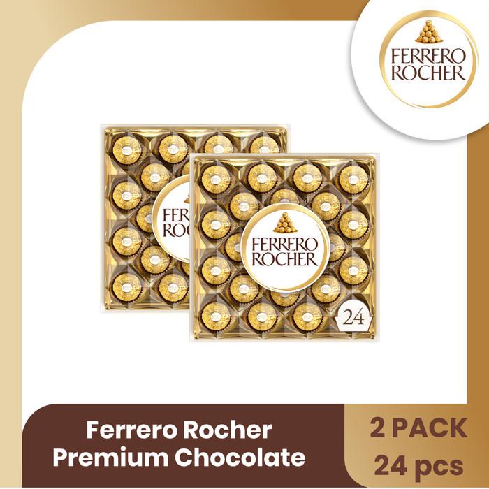 

Terlaris Ferrero Rocher Premium Chocolate Isi 24Pcs - Twinpack Coklat Susu Ready