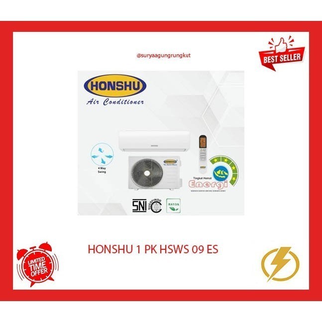 AC SPLIT HONSHU 1 PK 660 WATT LOW WATT HSWS - 09 ES