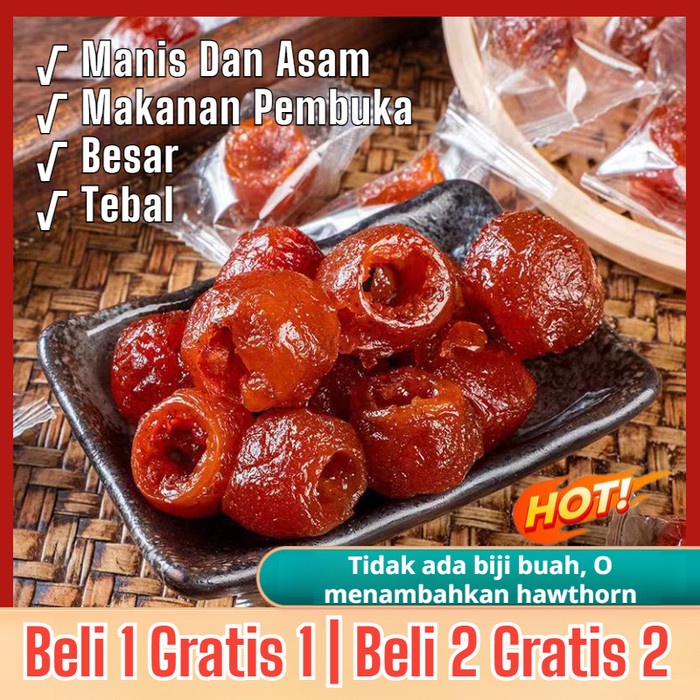 Beli 1 gratis 1*Hawthorn kering asam manis/hawthorn kering tanpa aditif/hawthorn kering udara