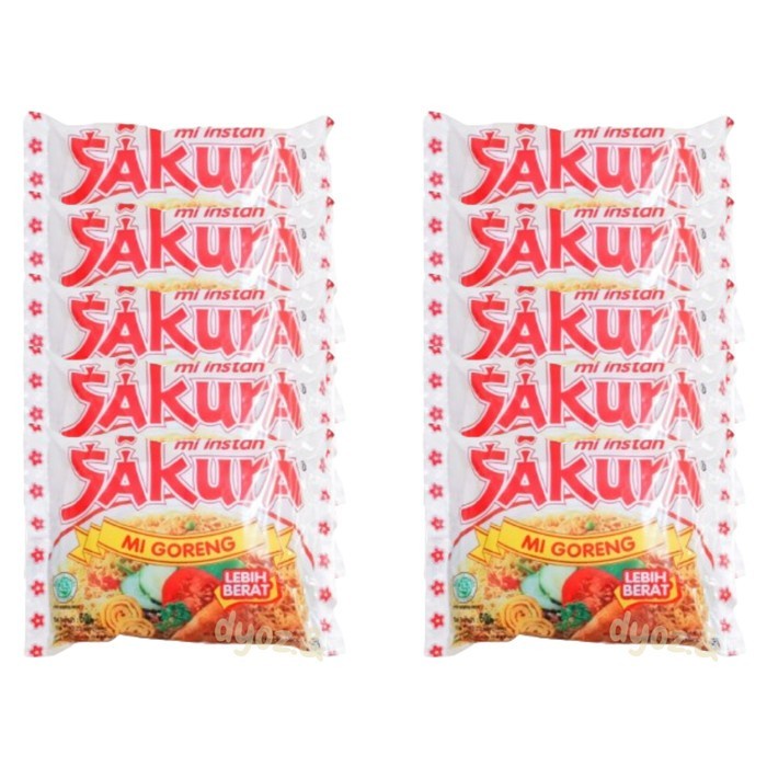 

Ready Sakura Mie Goreng / Mie Instant Sakura - Paket 10 Pcs