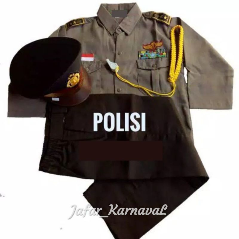 Baju kostum anak profesi polisi paud-TK-SD baju polisi cilik baju polisi anak baju karnaval polisi