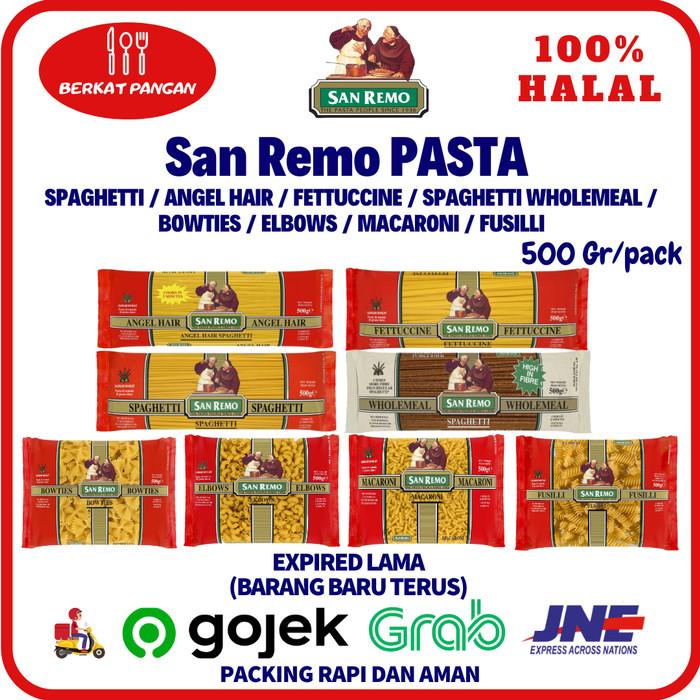 

Ready San Remo Pasta Spaghetti Fussili Elbow Bowties Macaroni Fettucine 500Gr
