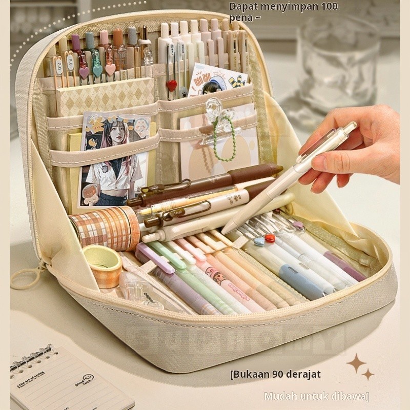 

iK! Pencil case Tas PenaTempat Pencil Tas Pensil kotak pencil tempat alat tulis 90 kapasitas besar