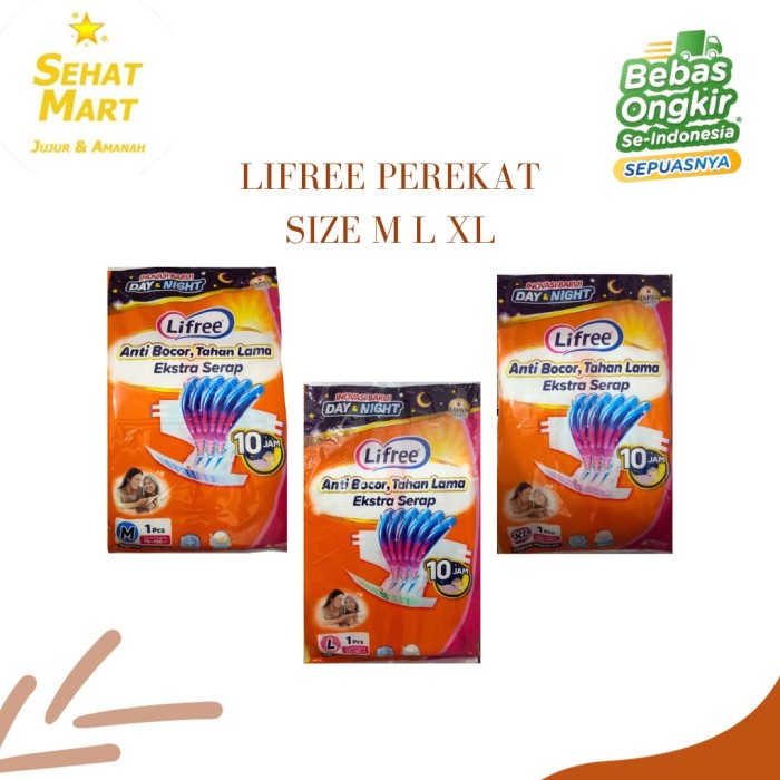 Ready Pamper Dewasa Perekat Lifree M L XL isi 48 pcs