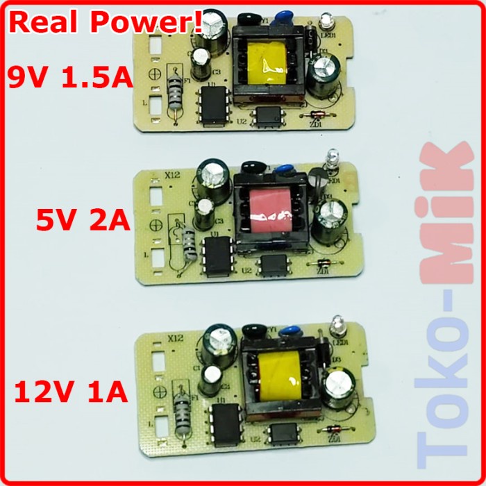 TERPERCAYA PCB Modul Adaptor Power Supply DC 5V 9V 12V 15V 18V 24V 1A 2A 3A 4A 5A
