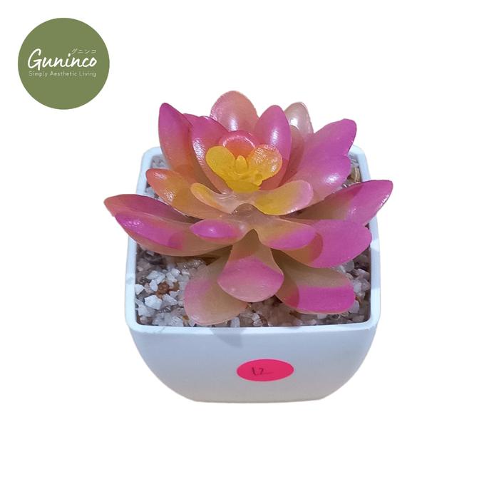 JTTOP" KAKTUS SUKULEN MINI ARTIFICIAL DEKORASI TANAMAN HIAS PALSU AESTHETIC HIASAN LATEX PLASTIK