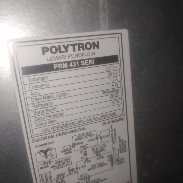 SPECIAL Modul PCB Kulkas Polytron Inverter PRM 431 491 XHGB-029A 129 Original