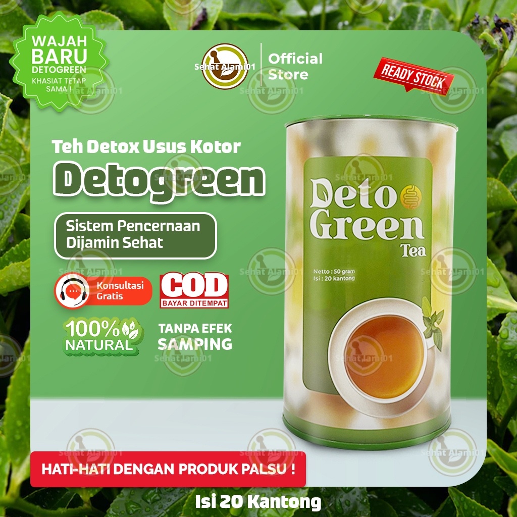 

( PROMO ) Detogreen Teh Herbal Sistem Pencernaan Detox Usus Kotor Teh Organik Teh Diet Celup BEST