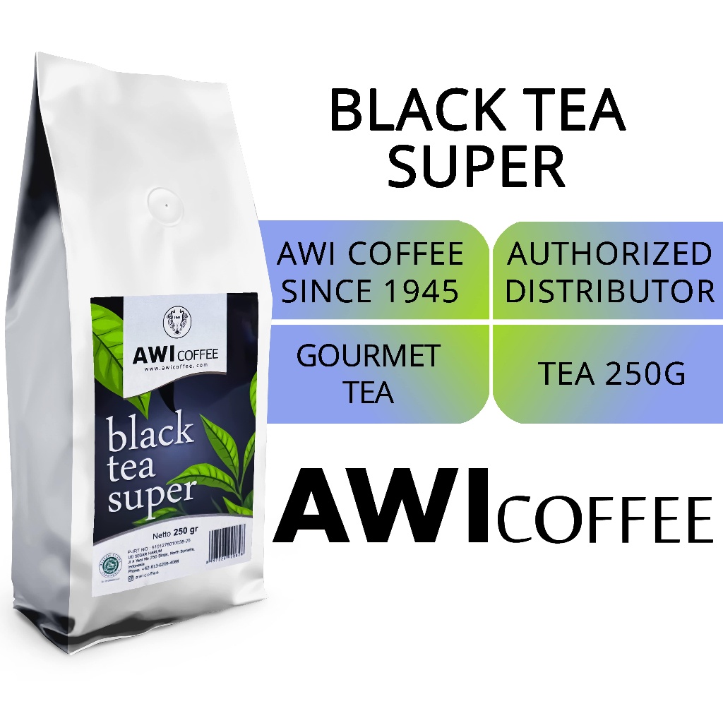 

( PROMO ) Awi Black Tea Super 250G Teh Hitam Broken Pekoe Bp1 Kayu Aro Kerinci bi (Proses Ctc) BEST