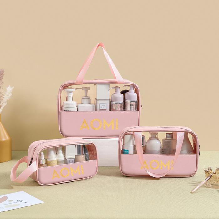 Ttshopindo Tas Kosmetik Washbag Travel Pouch Make Up Organizer Transparan Waterproof Kecil Portable