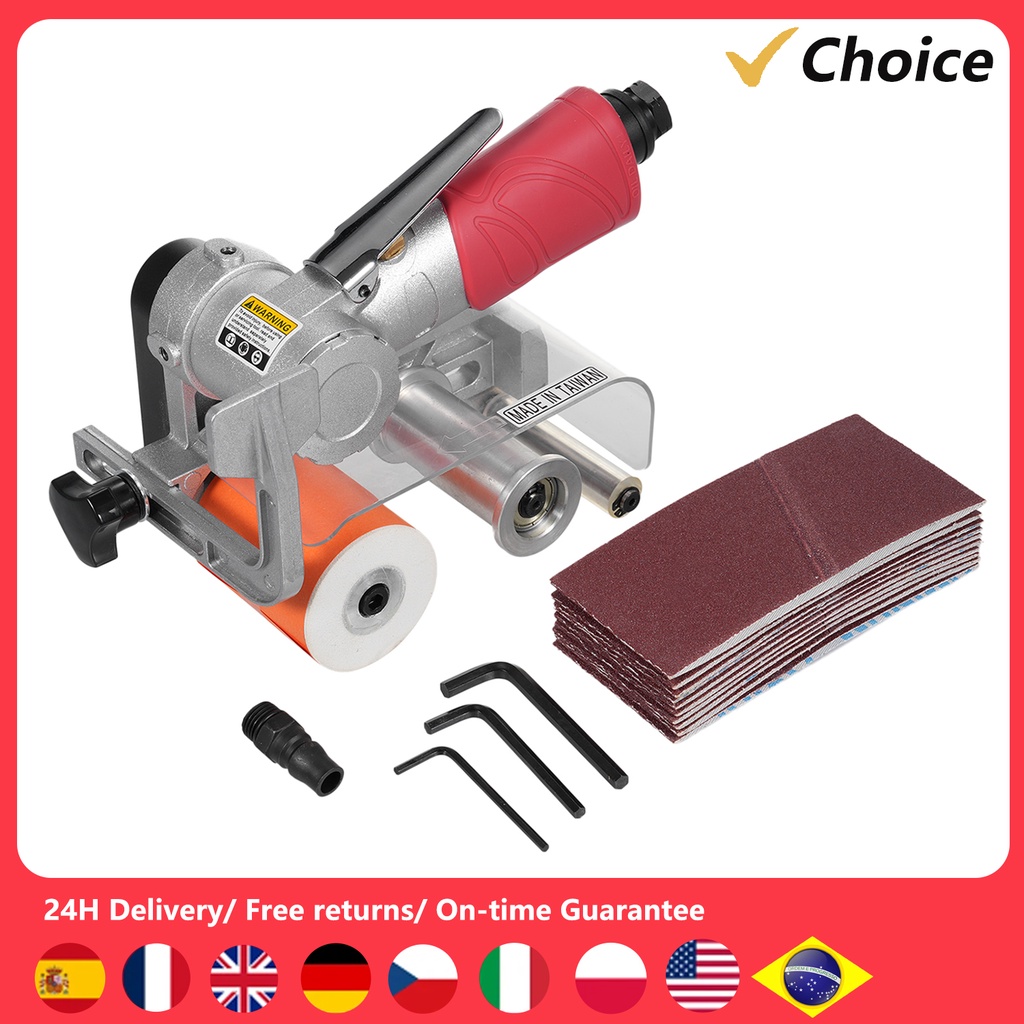 Air Belt Sander Pneumatic Roller Belt Sander Professional Belt Sander Sanding Pneumatic Tool with 11