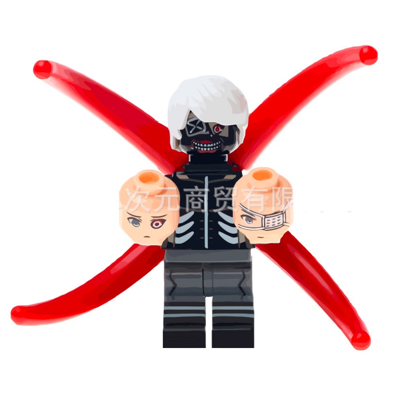 Anime Tokyo Ghoul Ken Kaneki Haise Rinkaku Action Mini Figure  Action Mini Figure Brick