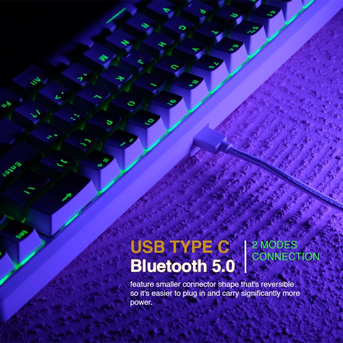 [Good] KOODO Arcadia 68% Layout Mechanical Keyboard Gateron White Case