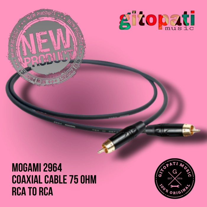 Mogami 2964 digital 75 ohm coaxial spdif patch cable RCA to RCA