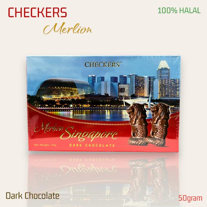 

COKLAT CHECKERS MERLION 50g Box 100% HALAL ORIGINAL Cokelat Chocolate Snack
