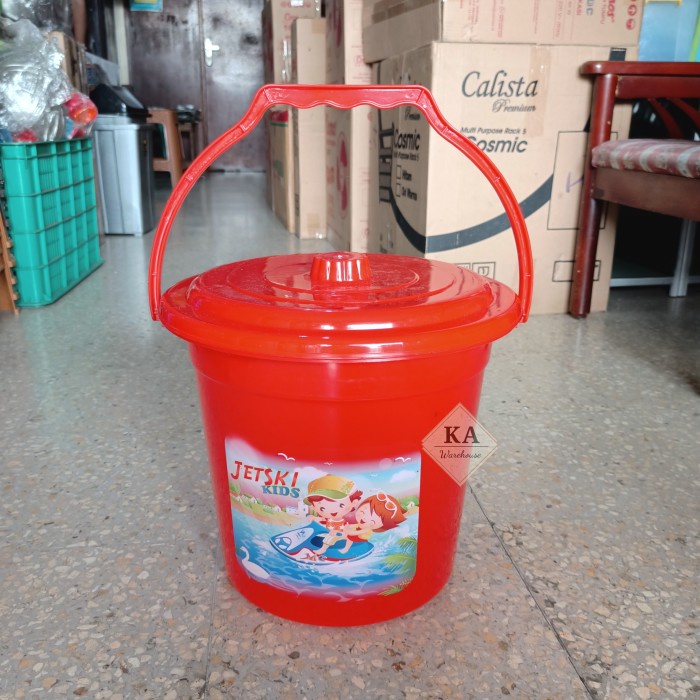 New Ember Plastik 4 Galon Warna dengan Tutup / Ember Plastik 4 galon+tutup Berkualitas