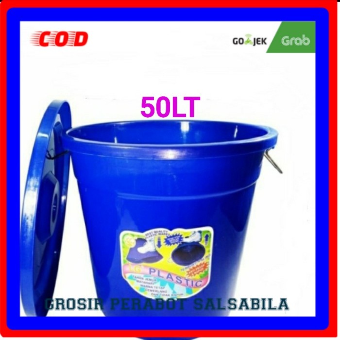 New Ember tong kamar mandi plastik besar 50 liter LG warna Berkualitas