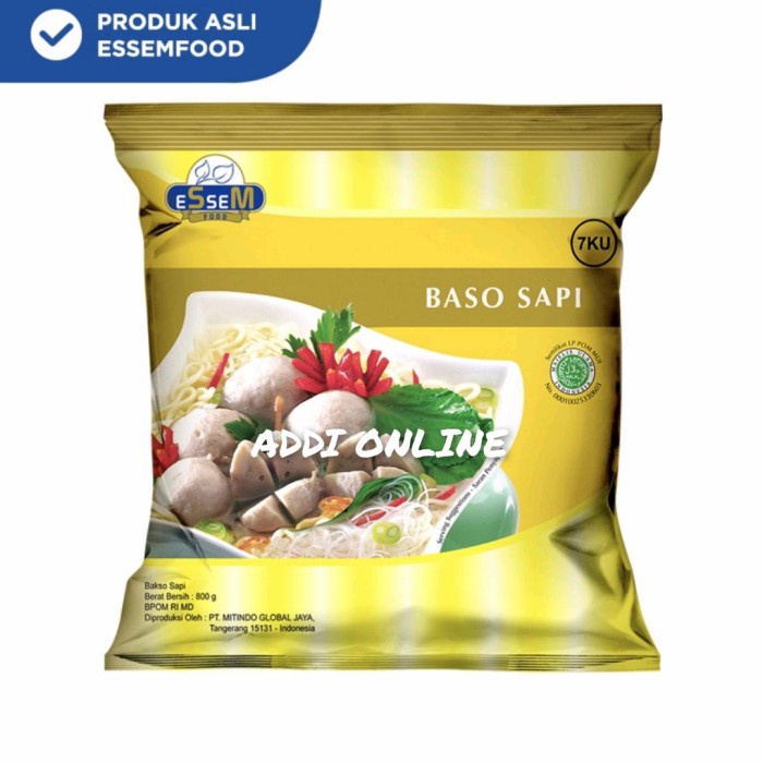 

HJK Baso Essem Kuning Isi 50 Bakso Daging Sapi