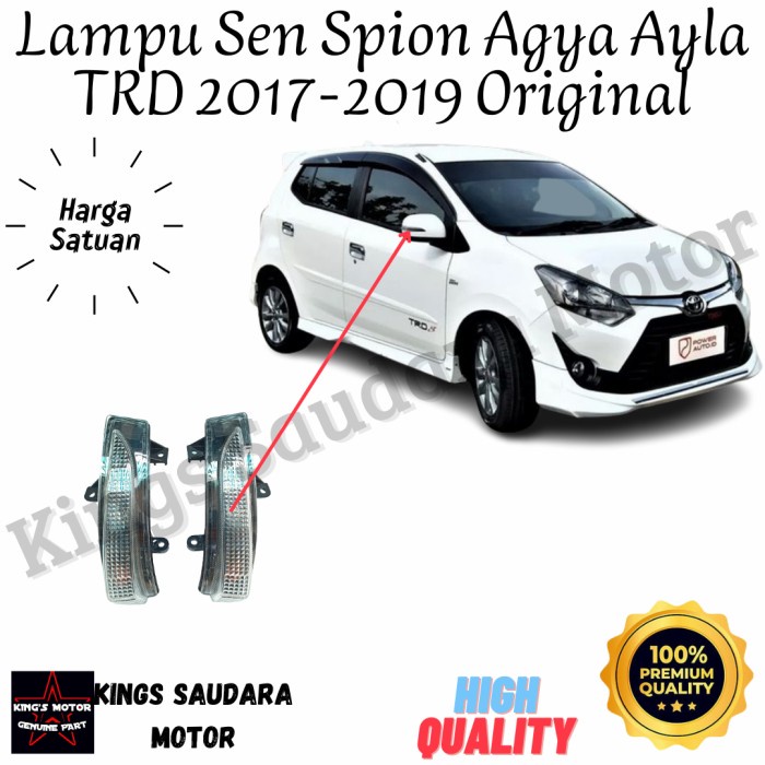 Lampu Sen Spion Mobil Agya Ayla Trd 2017-2019 Original Best Seller