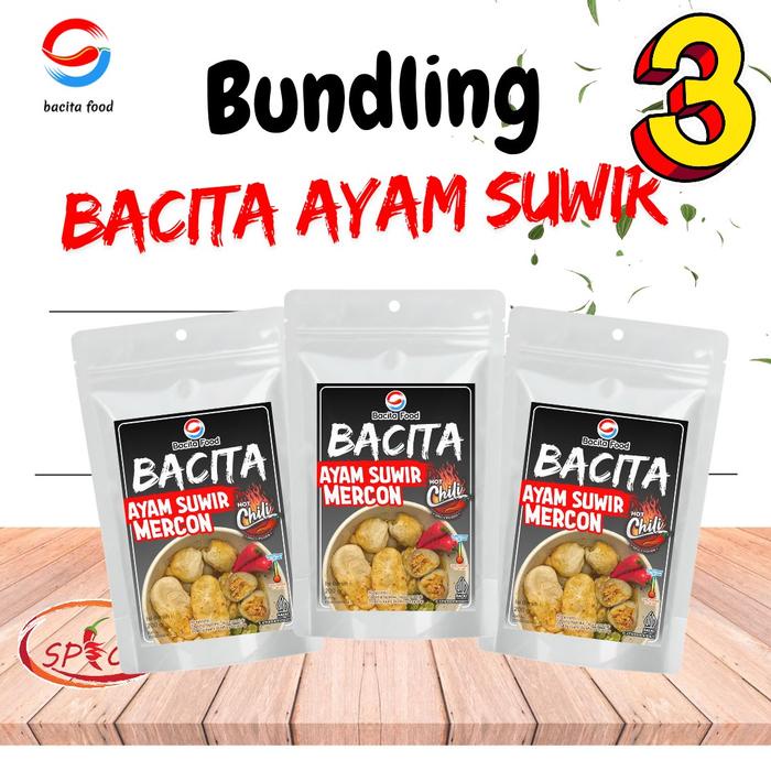 

bakso aci jumbo ayam suwir pedas 3 bks - bacita food Makanan Instan baso aci ayam suwir Kuah
