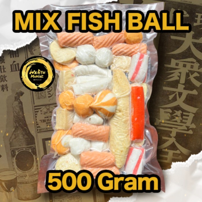 

BAKSO IKAN FISH BALL MIX 500 GRAM BASO IKAN SHABU SHABU STEAMBOAT