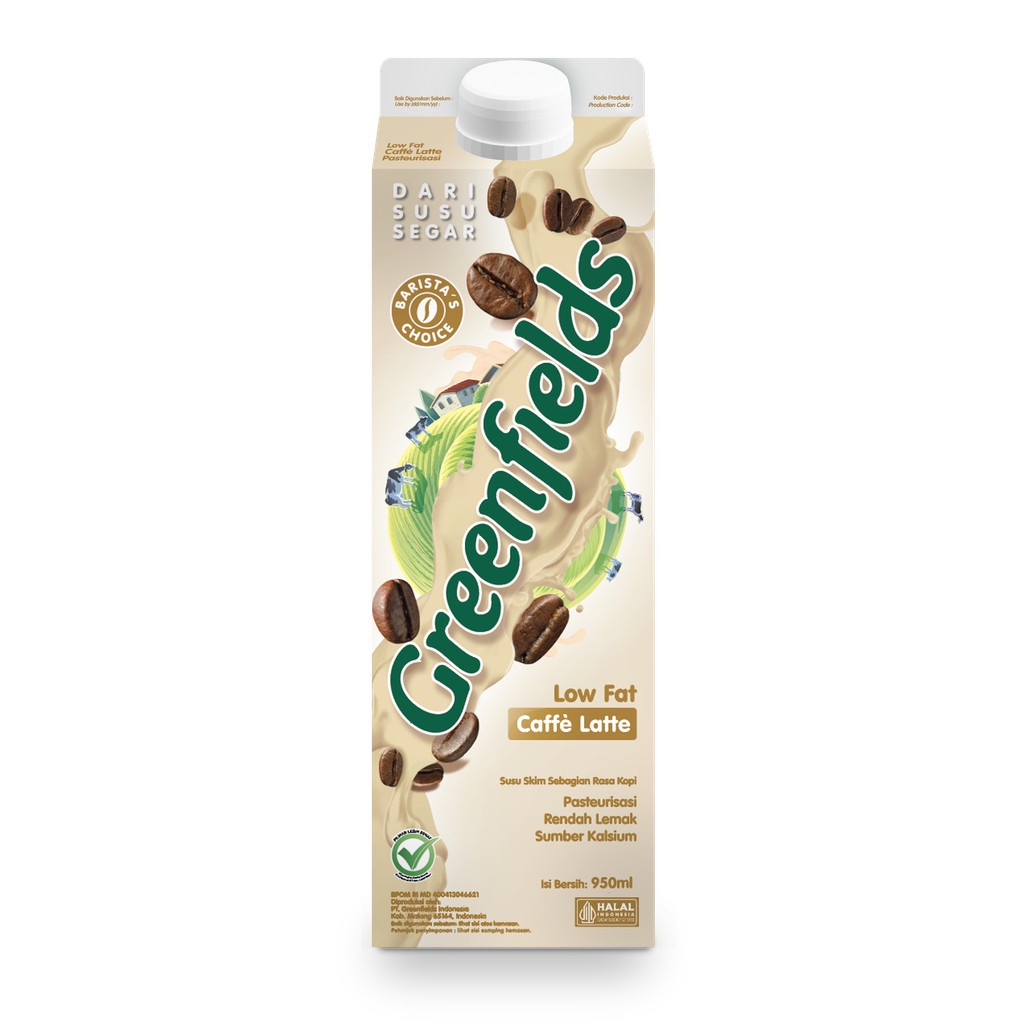 

Greenfields Fresh Milk Caffe Latte 950 ml - Susu Segar Pasteurisasi Moka