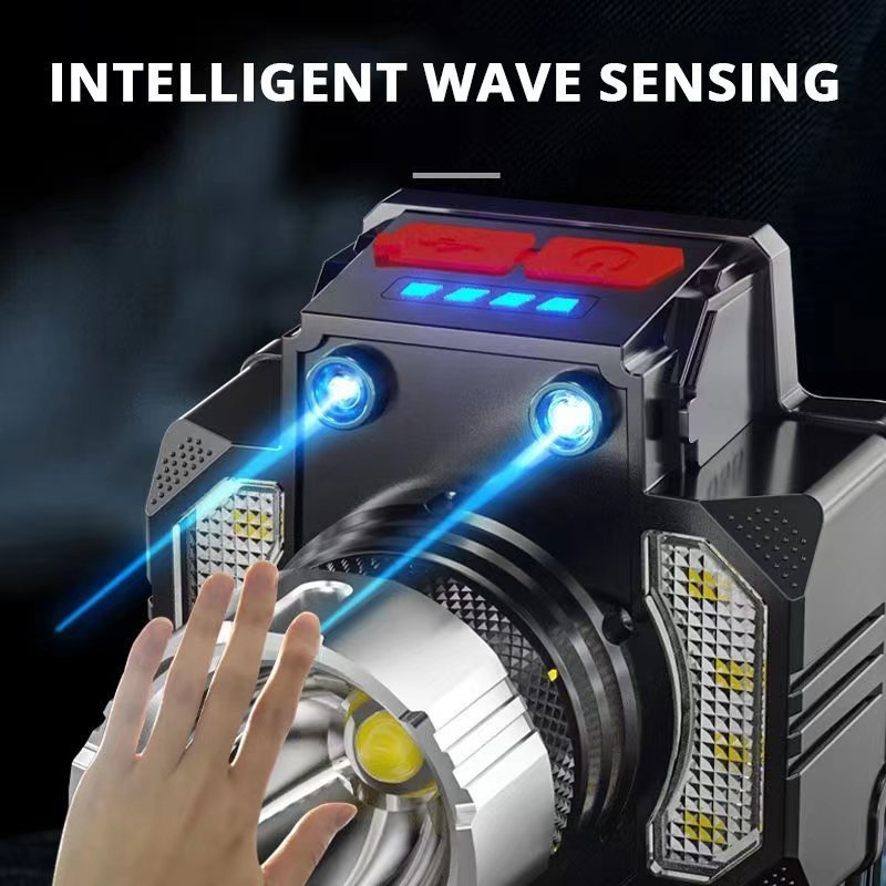 Senter Kepala Led /lampu senter kepala / lampu depan tahan air sensor gerak/LED senter super