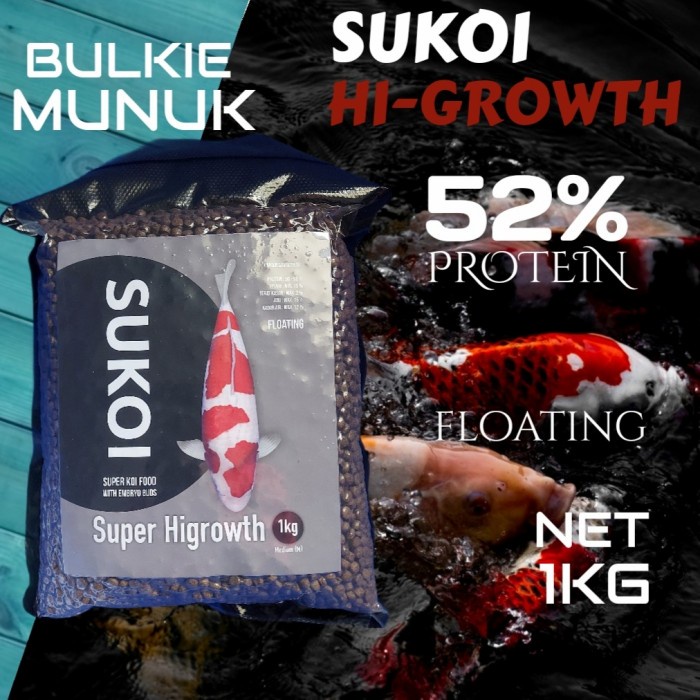 Pakan Pelet ikan koi SUKOI GROWTH 1KG M