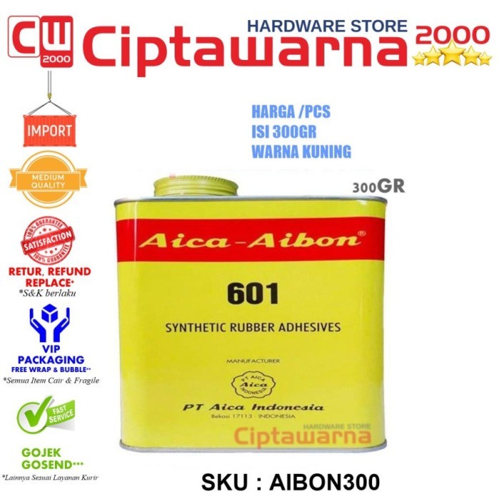 

DISKON LEM PEREKAT SERBA GUNA AICA AIBON 601 KALENG 300 GRAM READYY
