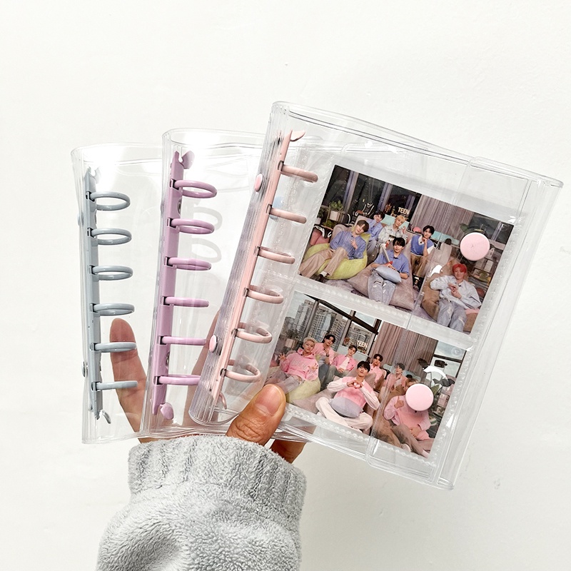 A7 Photo Card Binder Kpop Book Binding Machine Binder Album For Photocard Clear Photo Album Mini