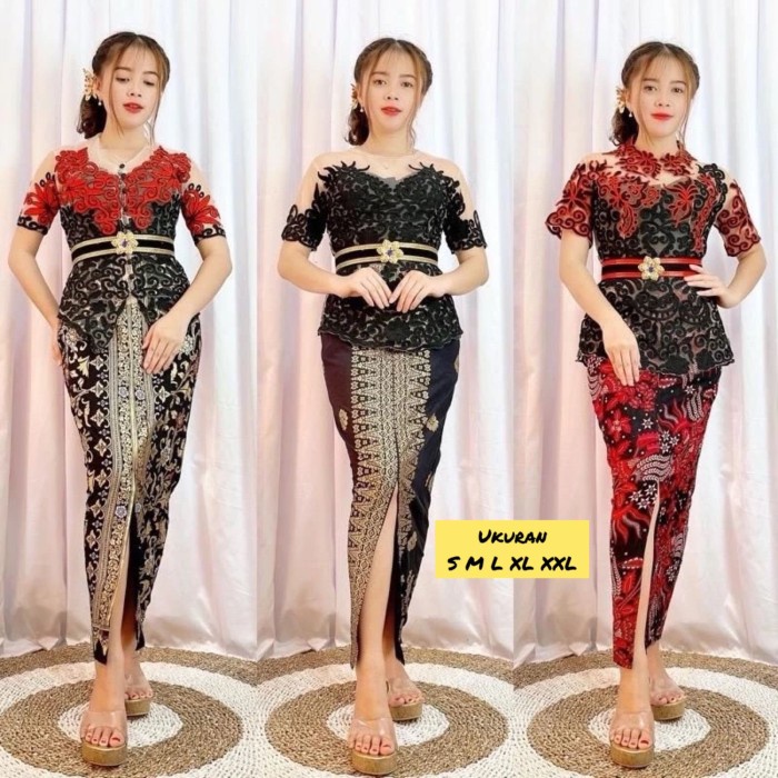 Rok Bali Prada Dewasa Rok Span Batik Panjang Songket Katun Print Prada Ukir Bawahan Kebaya Modern