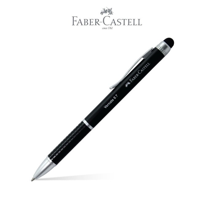 

ATKJaya- Faber-Castell Stylus Pen Vernate 0.7 Black Barrel Black - Blue Ink