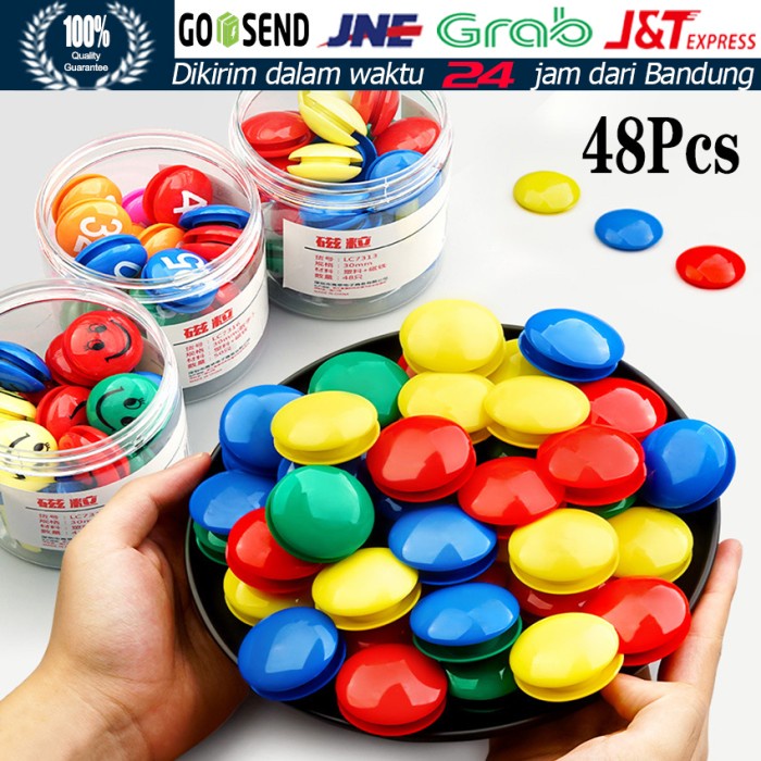 

ATKJaya- 48Pcs Magnet Papan Tulis 3cm Pin Magnet Magnetic Pin Whiteboard 30mm