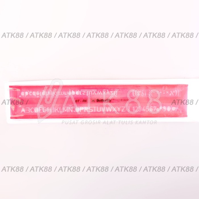 

ATKJaya- Penggaris Sablon / Mal Huruf 6 mm - Butterfly BT-R6