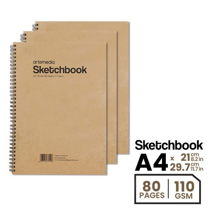 

ATKJaya- Artemedia Sketchbook Wired A4 Craft Cover Buku Sketsa Jilid Spiral