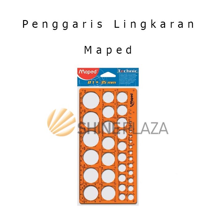 

ATKJaya- Mal Cetakan Lingkaran Maped - Penggaris Teknik Circle Template Mall Sablon Bulat