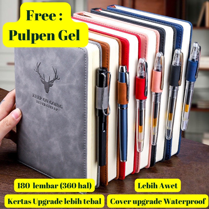 

ATKJaya- Buku Agenda Buku Catatan Binder Jurnal Harian Notebook A5 Cover Kulit