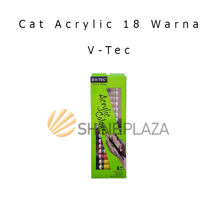 

ATKJaya- Cat Acrylic V-Tec 18 Warna Colors - Cat Akrilik VTec Paint Set VT-618A