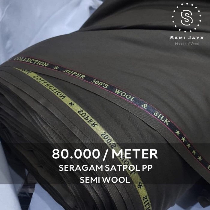 ATKJaya- Kain Bahan Seragam Satpol PP Lanifiicio Semi Wool