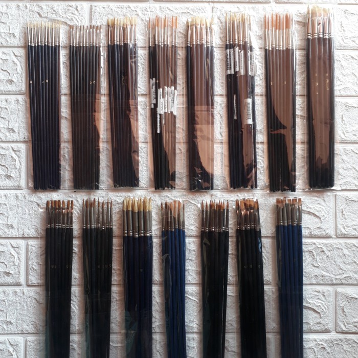 

ATKJaya- Phoenix Kuas Lukis Premium Brush Round Flat Paket Bundling isi 10pcs