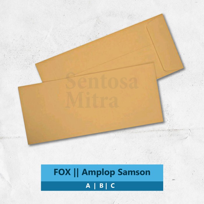 

ATKJaya- FOX Amplop Coklat Samson A B C Murah isi 100