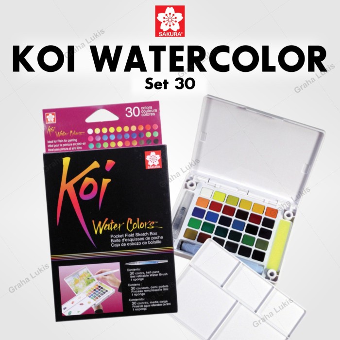 

ATKJaya- Sakura Koi Watercolor 30 warna
