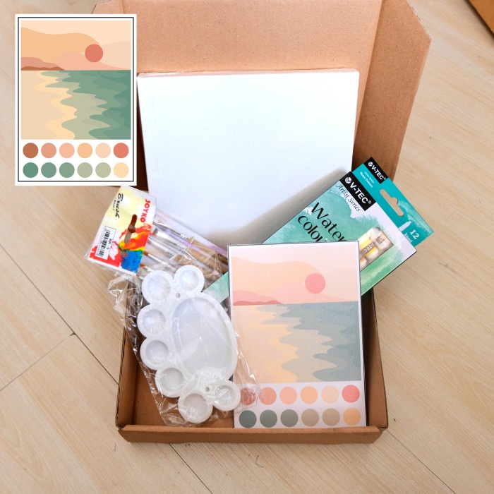 

ATKJaya- Paket Melukis Aesthetic Paint By Number 20 x 20 painting kit Komplit