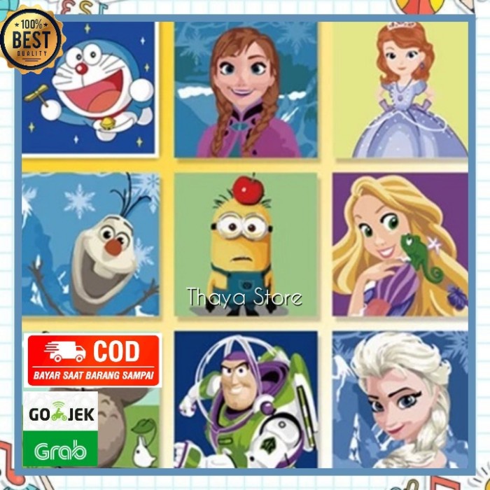 

ATKJaya- Children canvas painting - kanvas anak - number coloring - mewarnai me